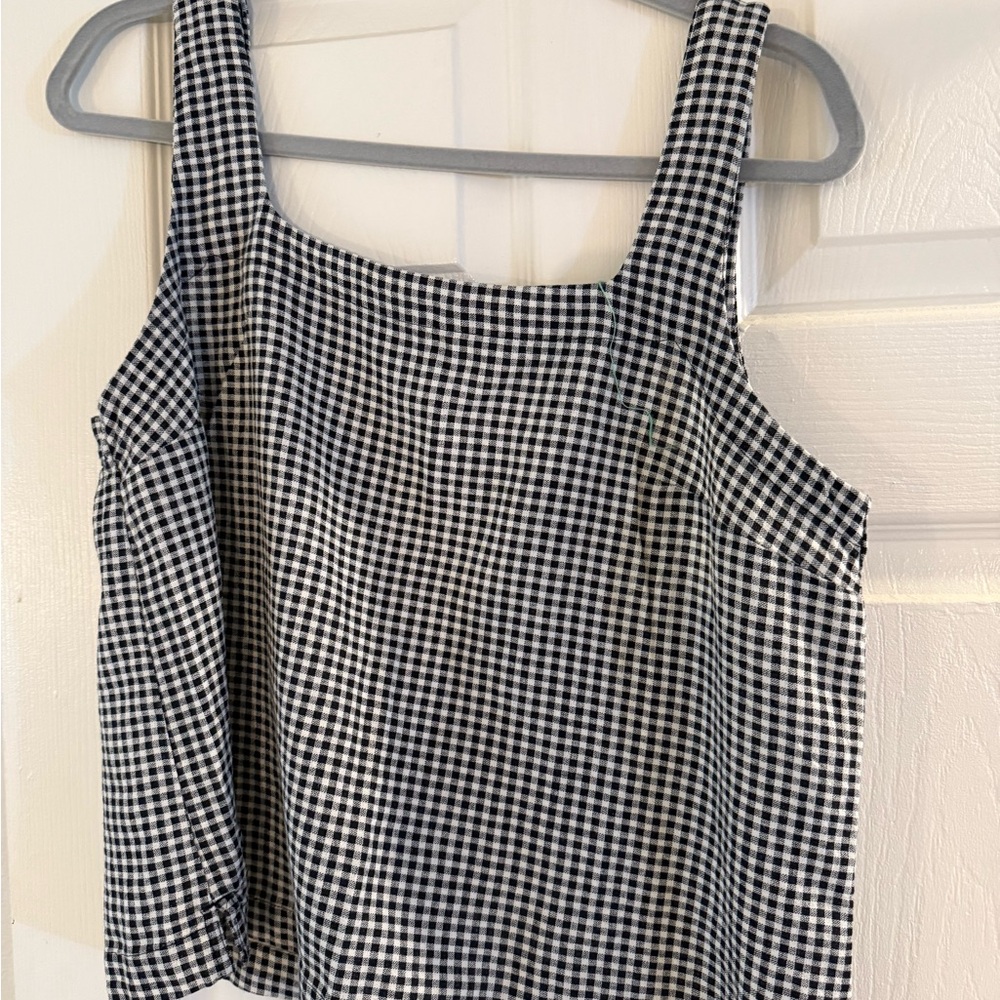 A new day linen tank top